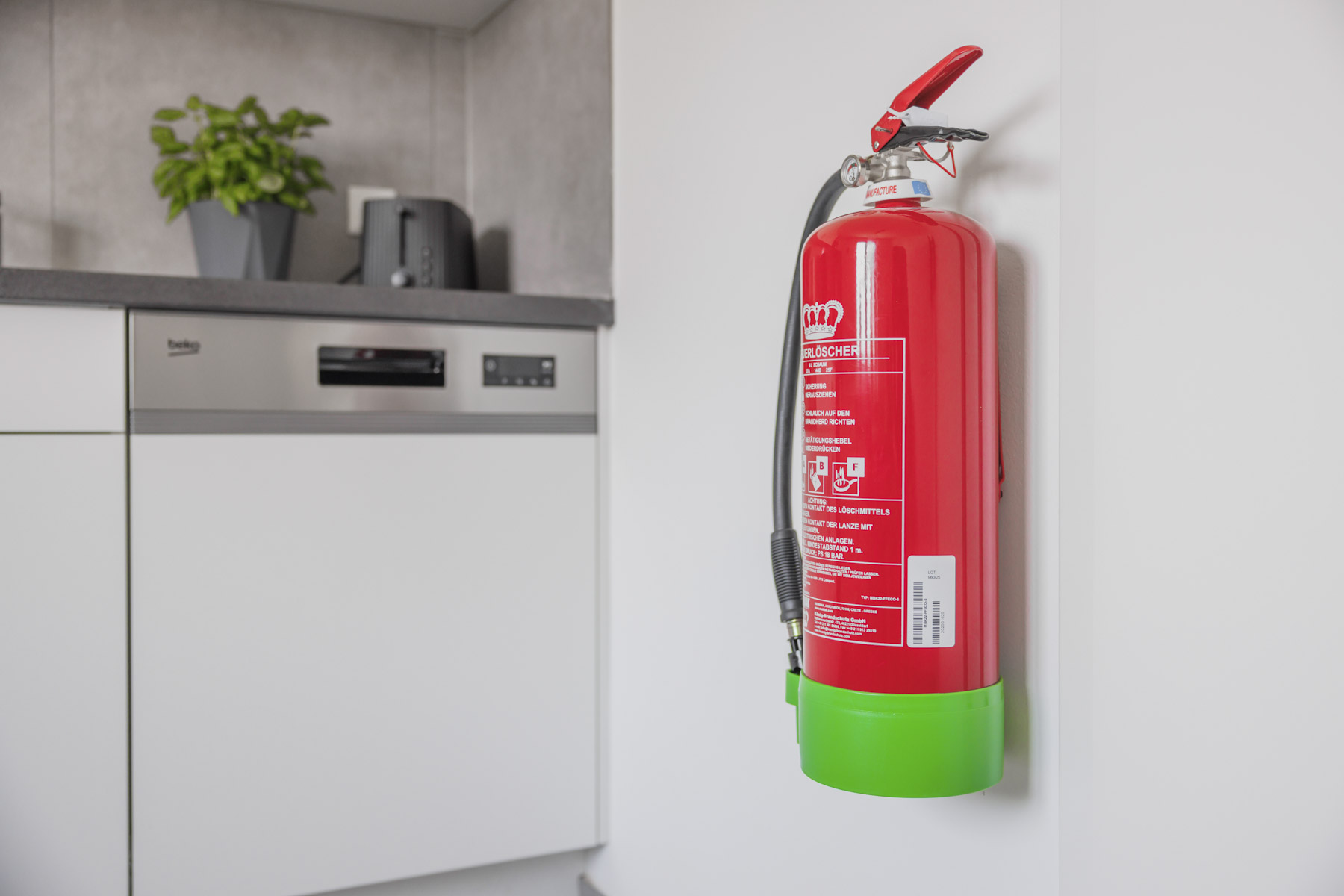 Feuerlöscher für maximale Sicherheit in unserer Unterkunft
