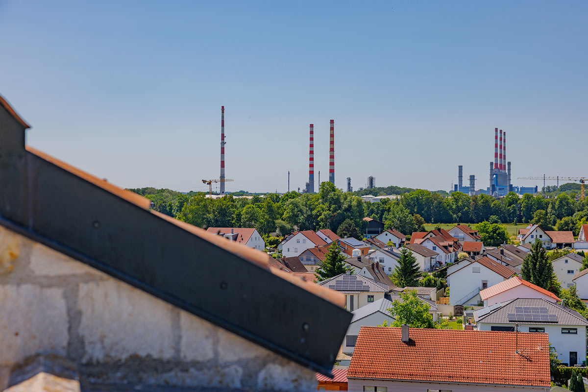 Vohburg-Raffinerie-Arbeitgeber-Industrie-Geschäftsreise Industrieanlage bei Vohburg an der Donau